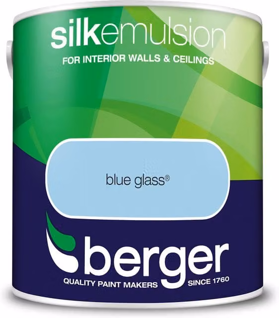 Berger Silk Emulsion Blue Glass Water Based Dispersion Satin Gloss