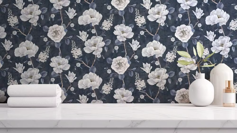 Arthouse Ashley Floral Navy Blue Wallpaper – 3
