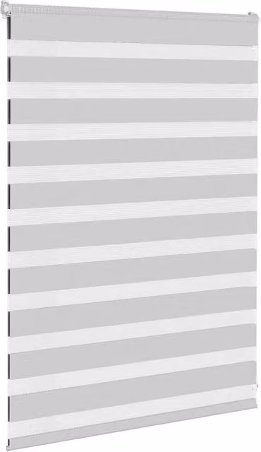 Berkfield Home Elegant Zebra Blind in Light Grey, W: 95 cm, H: 100 cm