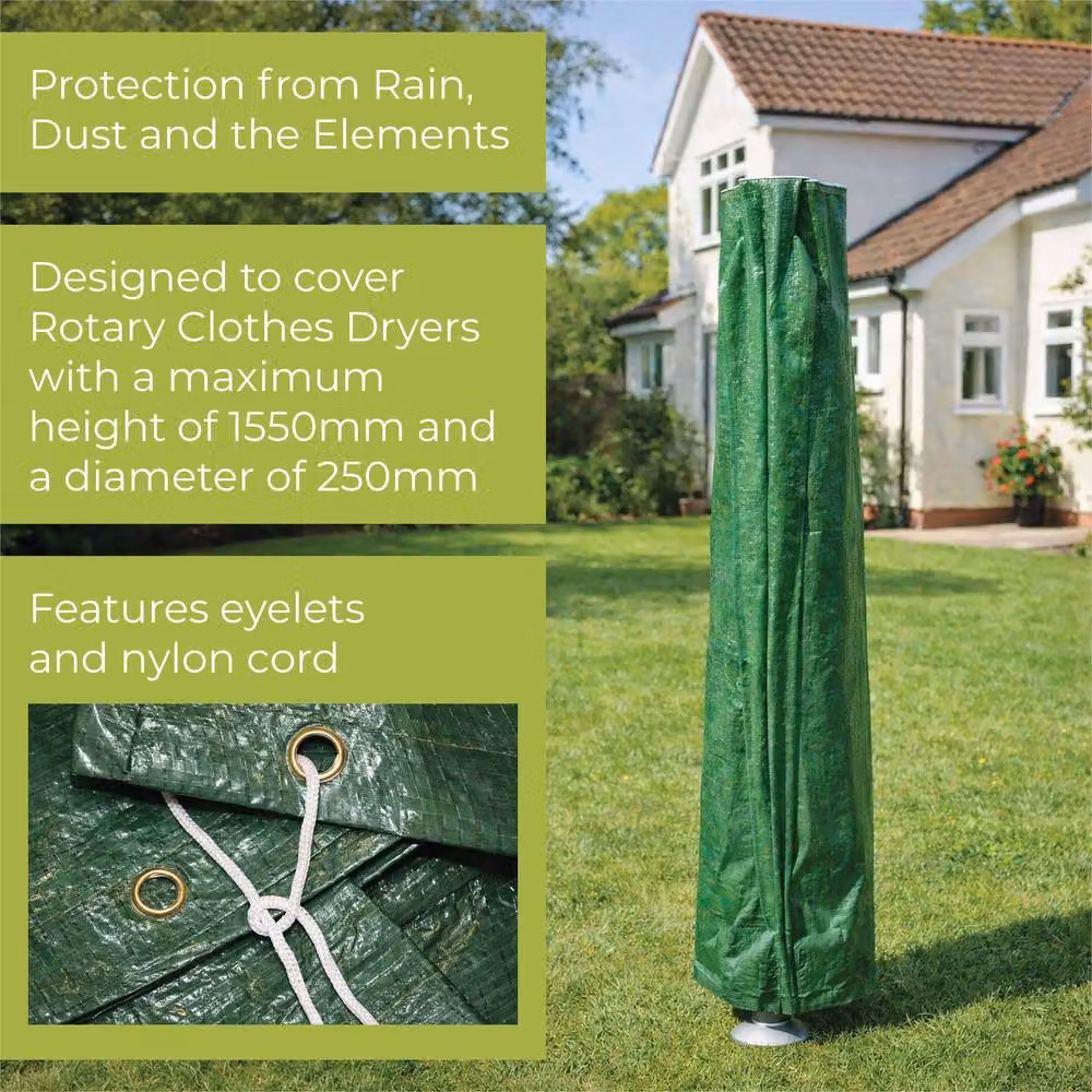 St Helens Home and Garden Water Resistant Rotary Clothes Dryer Cover in Green – 5