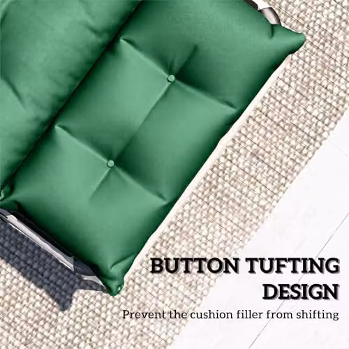 Outsunny Set of 2 Green Sun Lounger Cushions, W/D/H: 190 x 56 x 10 cm – 6