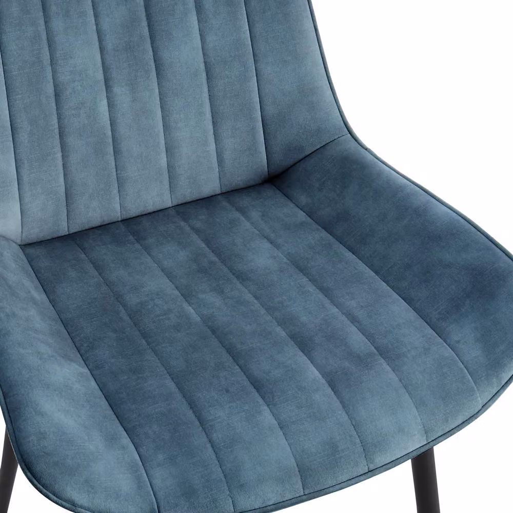 Home Detail Georgia Dining Chair Set of 2, Blue Grey Faux Leather – 3