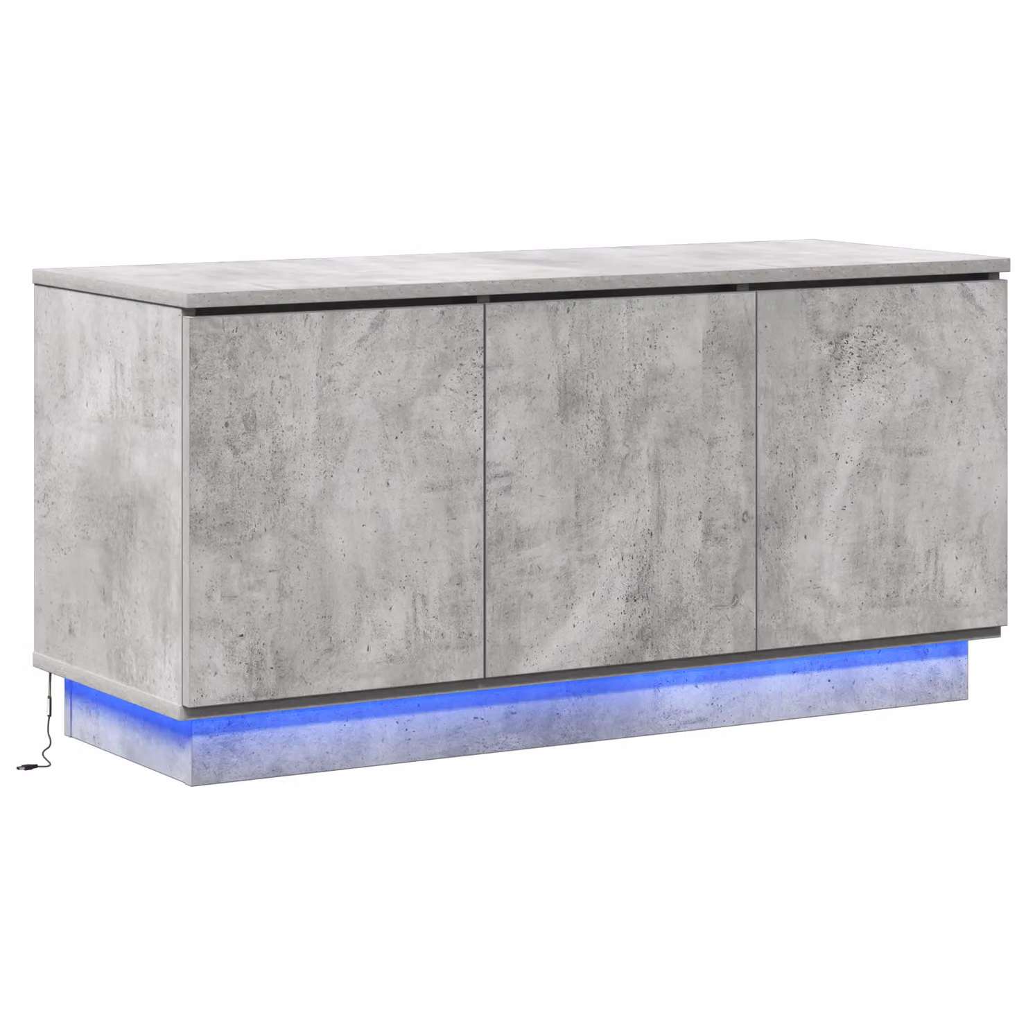 Berkfield Home Modern TV Cabinet in Concrete Grey, W/D/H: 100 x 38 x 49 cm – 2