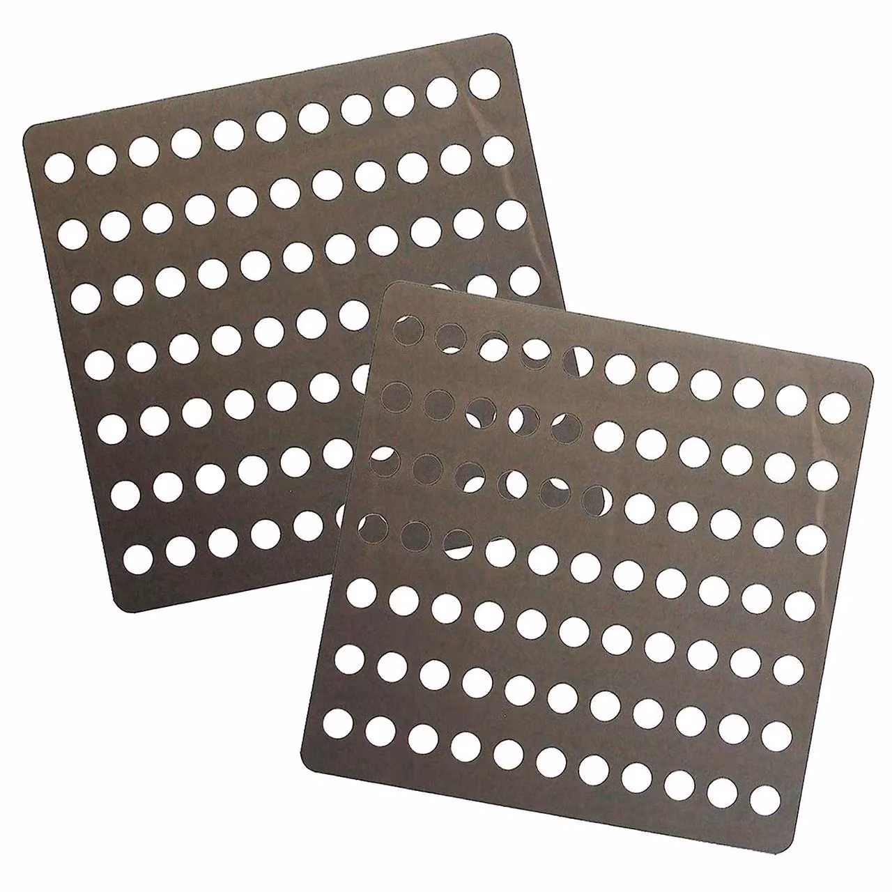 mysmartbuy 2 x Stainless Steel Square Drain Covers in Silver, W/D/H: 15 x 15 x 15 cm – 2