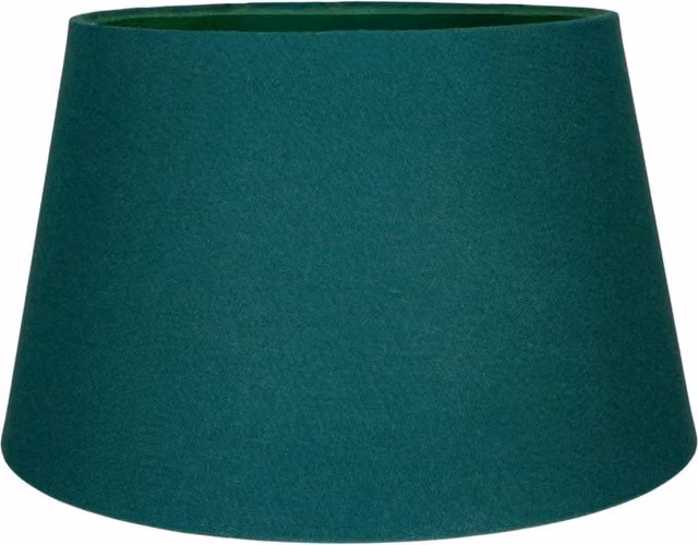 Happy Homewares Classic Green and White Linen Fabric Drum Lampshade, Diameter: 30 cm – 5