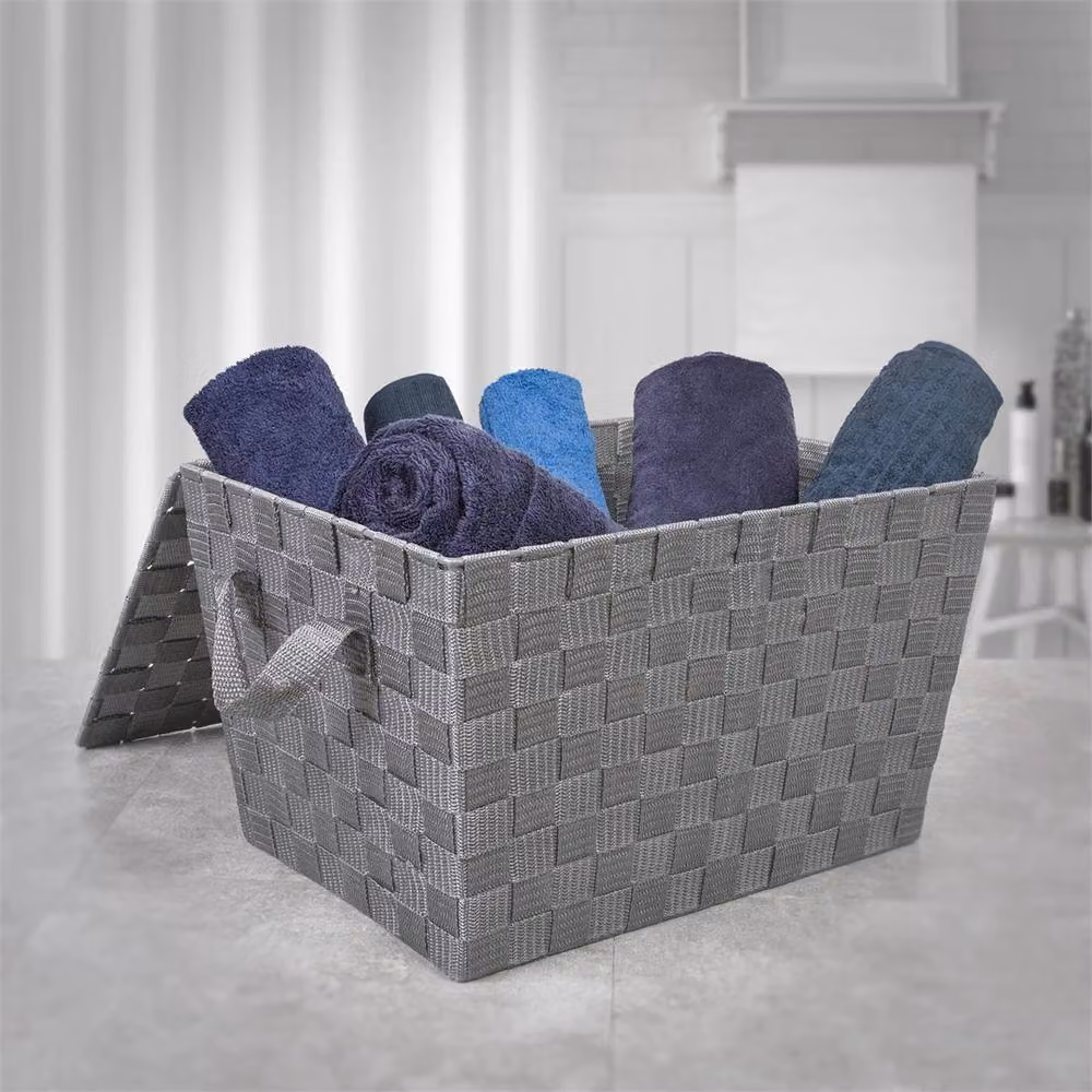 Nordara Grey Freestanding Storage Basket Chest for Clothes and Toys – 3