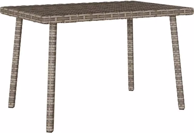 Berkfield Home Rectangular Grey Poly Rattan Garden Coffee Table W/D/H: 60 x 40 x 37 cm – 1