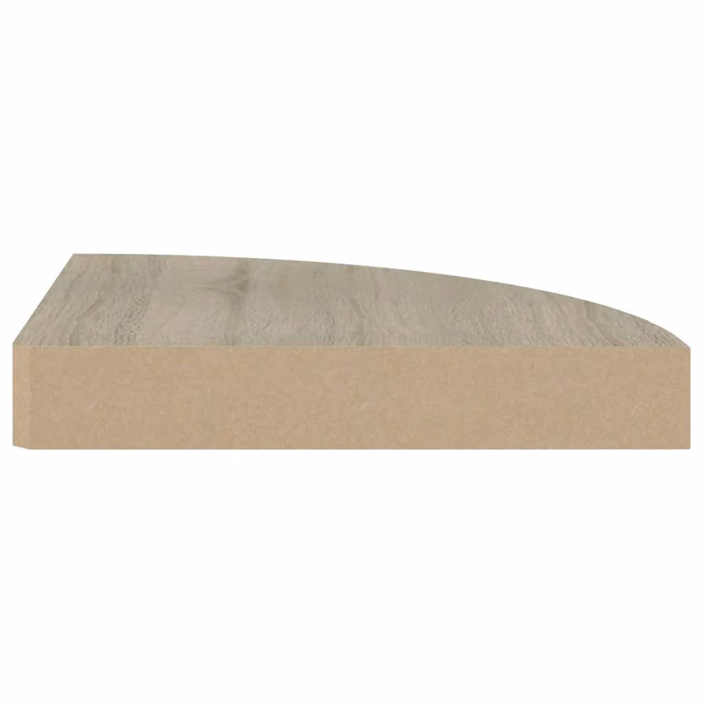 Berkfield Home Floating Corner Shelf in Oak Brown, W/D/H: 25 x 25 x 3.8 cm – 2