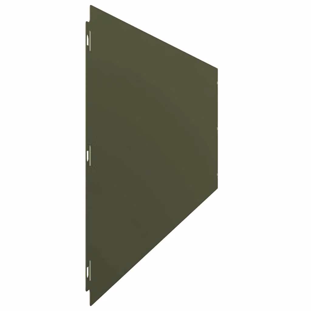 Berkfield Home Lawn Edgings, 10 Pieces, Olive Green and Silver, Cold-rolled Steel, 25 x 103 cm – 3