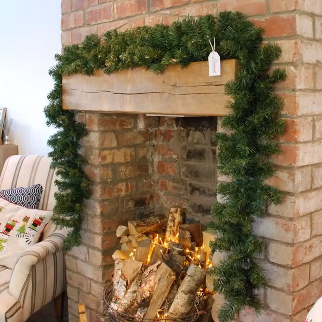 Samuel Alexander Extra Full Green Pine Christmas Garland, Plain Style, W/D/H: 270 x 30 x 30 cm – 2