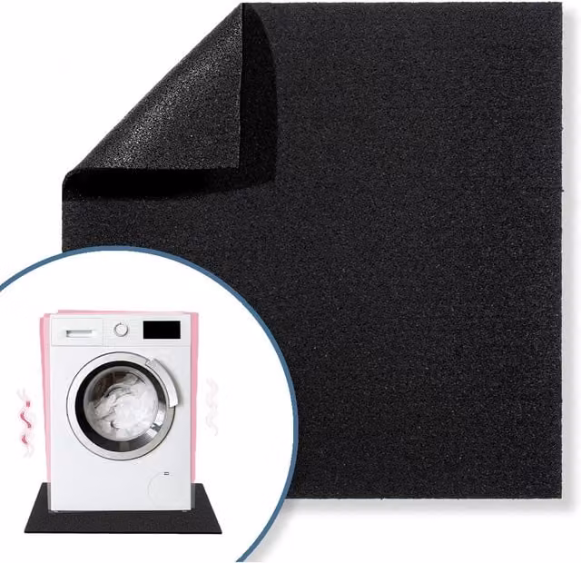 Nicoman Anti Vibration Rubber Mat for Washing Machines, Black, W/D/H: 60 x 60 x 60 cm