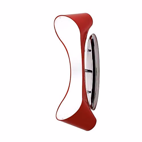 Netlighting Ora Flush Wall Lamp in Red, White and Chrome with E27 Bulbs