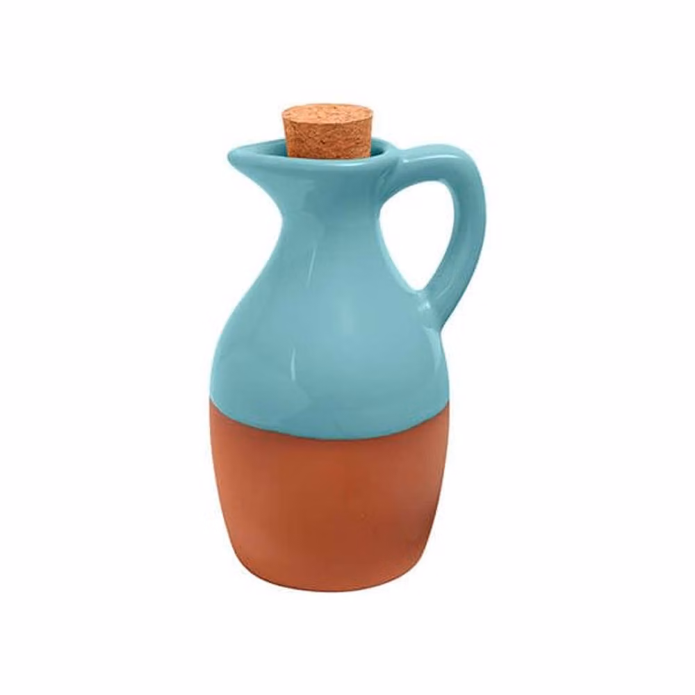 Dexam Sintra Glazed Terracotta Oil Drizzler in Blue and Multicolour Ceramic – 2