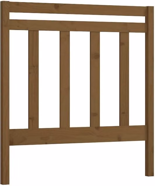 Berkfield Home Rustic Solid Pine Wood Bed Headboard in Honey Brown, W/D/H: 106 x 4 x 100 cm – 1
