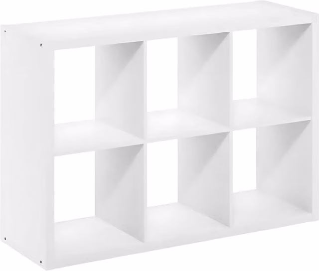 WALPLUS 6-Cube Vertical and Horizontal Freestanding Storage Organizer in White