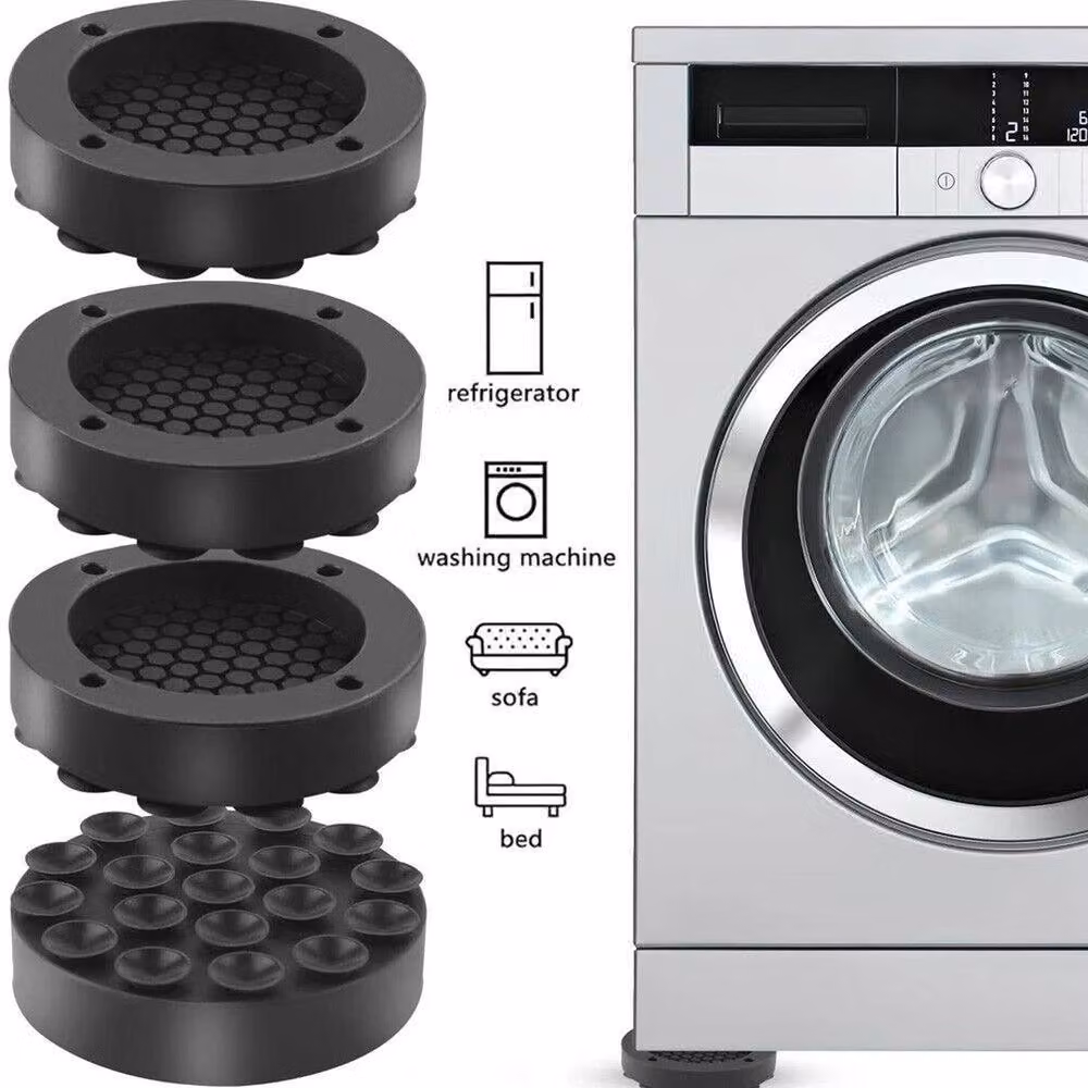 SPETLEK 4-Piece Anti-Vibration Pads in Black, W: 520 mm – 3