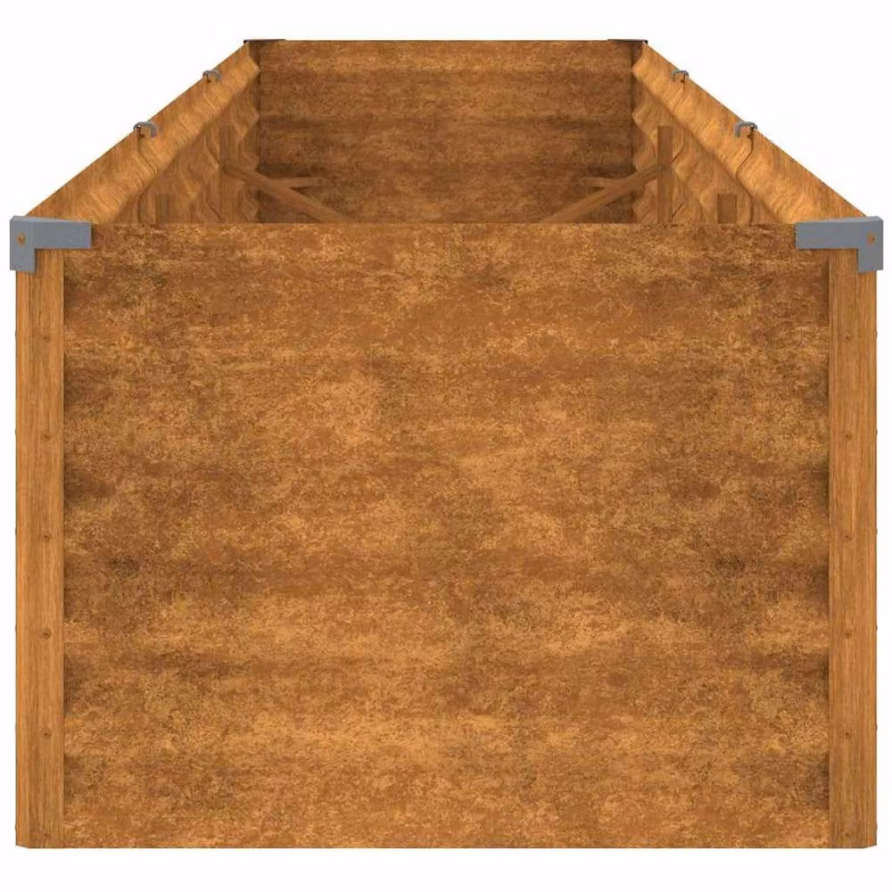 Berkfield Home Garden Corten Steel Raised Bed in Brown, W/D/H: 291 x 50 x 36 cm – 3