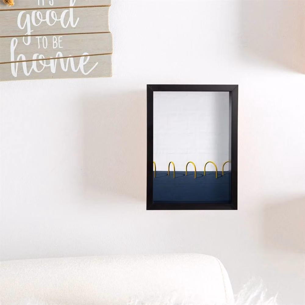 Havendro Set of 5 Black 3D Deep Box Photo Frames for Hanging or Standing Display, W/D/H: 12.7 x 12.7 x 17.78 cm – 3