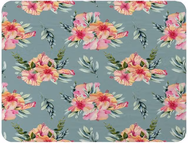 Benjamin Tate Design Pink Floral Fleece Blanket in Pink and Sand, W/D/H: 120 x 150 cm – 2