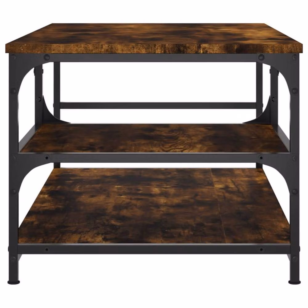 Berkfield Home Coffee Table in Smoked Oak Brown, W/D/H: 90 x 49 x 40 cm – 4