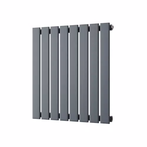 Typhoon Anthracite Flat Tube Horizontal Designer Radiator, W: 544 mm, H: 600 mm – 2