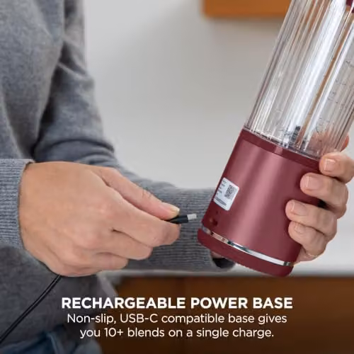 Ninja Blast Cordless Portable Blender in Red, 0.53 l – 8