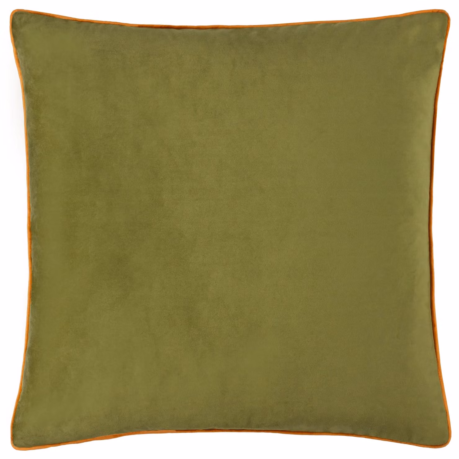 Furn Meridian Velvet Square Cushion in Green and Orange, W/D/H: 45 x 45 x 45 cm – 2