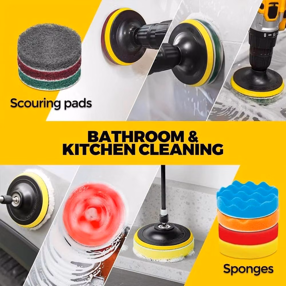 Ventryn Set of 26 Multicolour Drill Cleaning Brushes for Grout and Tile Scrubbing – 3