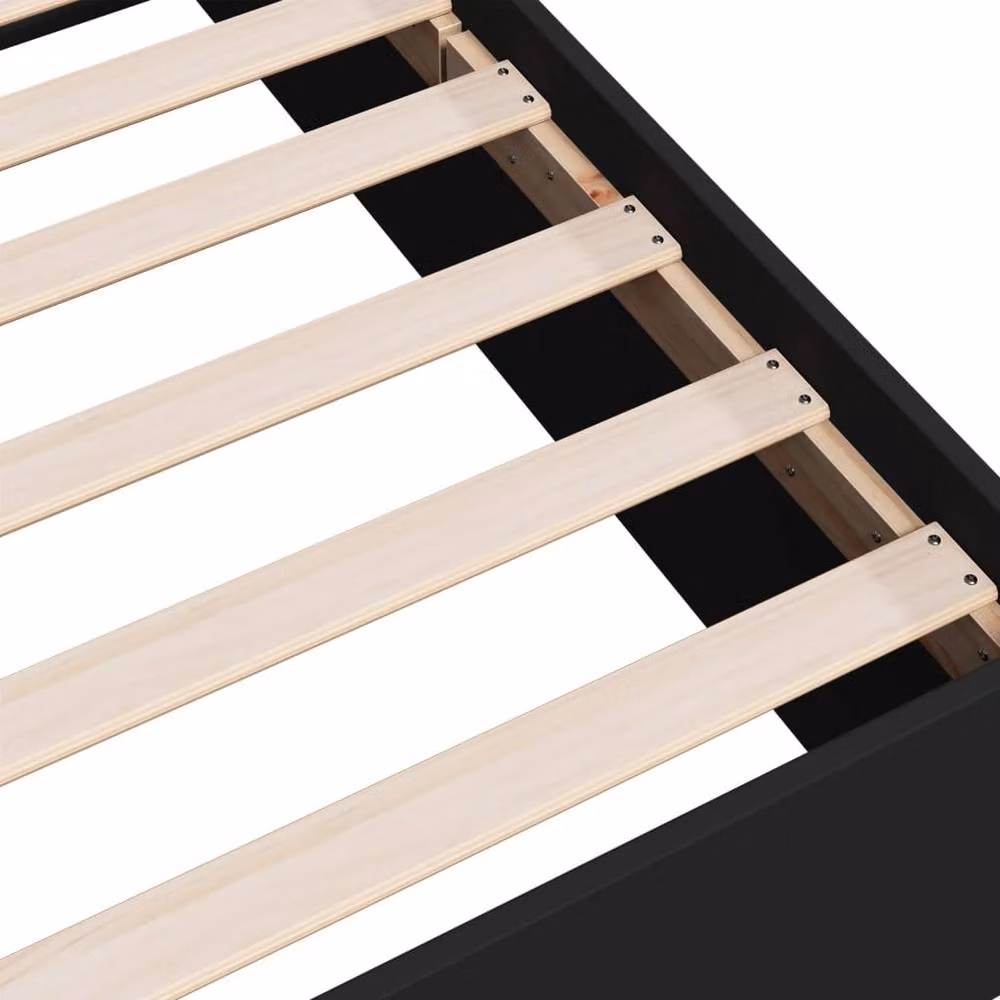 Berkfield Home King Size Bed Frame in Black with Drawers, W/D/H: 150 x 200 cm – 4