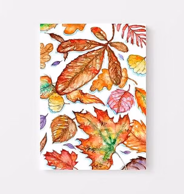 BebesArts Autumn Elegance Abstract Watercolor Canvas Painting in Brown and Multicolour, W: 81.28 cm, H: 60.96 cm