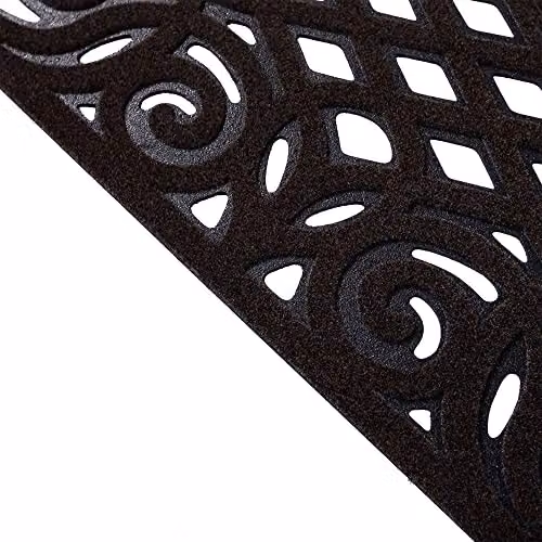 Nicoman Semicircular Outdoor Doormat in Brown, W/D: 75 x 45 cm – 7