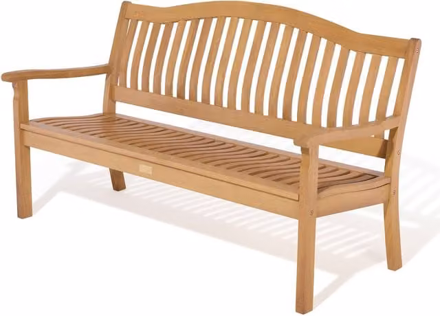 Rowlinson Hemsway 3 Seat Wooden Garden Bench in Brown