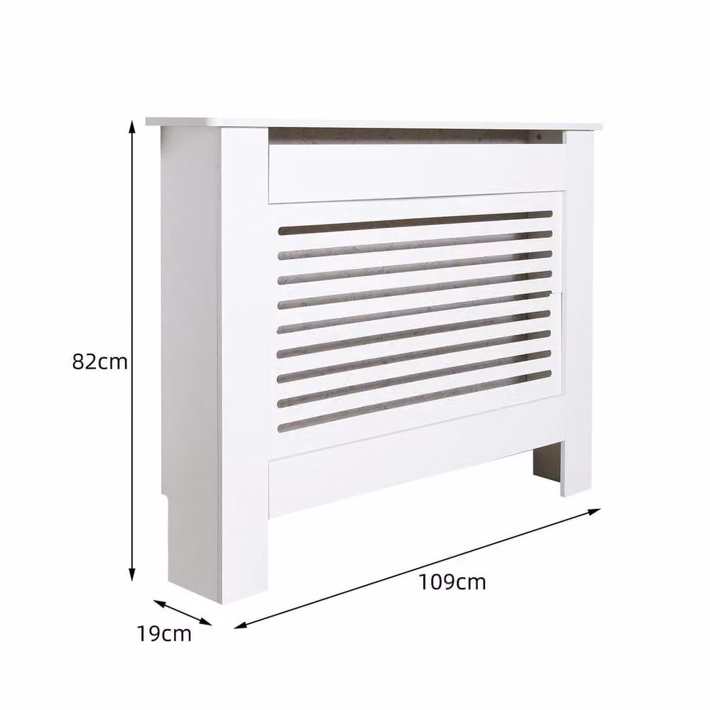 KORVIXA Horizontal Slats M Grill Shelf Cabinet in White, W/D/H: 100 x 100 x 100 cm – 2