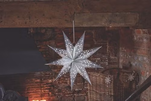 Smart Garden Silver Origami Star Christmas Hanging Decoration, W: 50 cm, H: 50 cm – 2