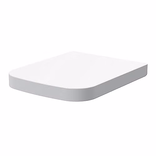 nuie NCG496 Square Soft Close Toilet Seat in White with Top Fix Wrapover Design