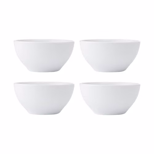 Mikasa White Porcelain Nibble Bowls, Set of 4, Diameter: 10 cm – 1