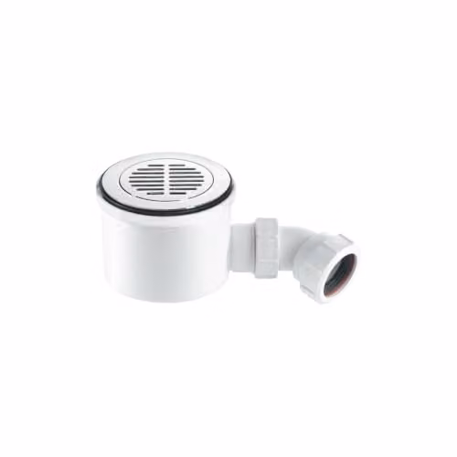 McAlpine ST90CPB-S-HP2 1.5" 90mm Round High Flow Shower Trap in White – 3
