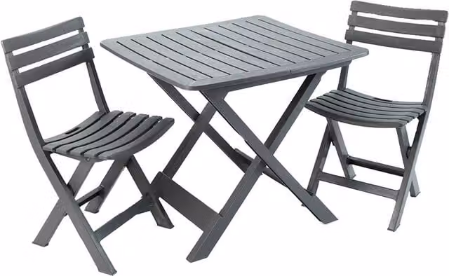 Idooka Anthracite Grey 3 Piece Folding Camping Set
