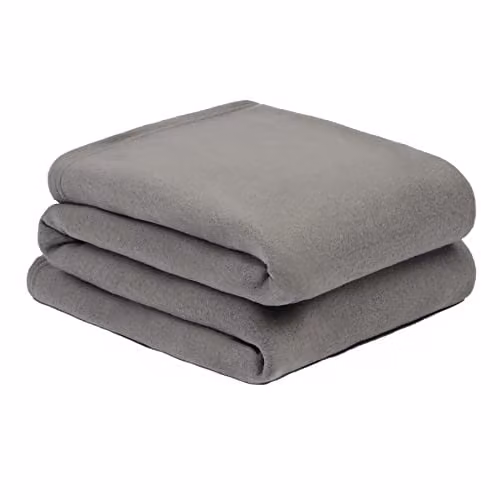 OHS Plain Grey Fleece Throw Blanket, W/D/H: 120 x 150 cm – 1