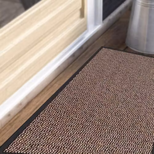 KAV Non-Slip Washable Door Mat in Brown and Black, W: 90 cm, D: 150 cm – 6