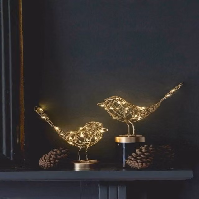 SPETLEK Robin Battery Operated Table Light in Brown, Gold or White