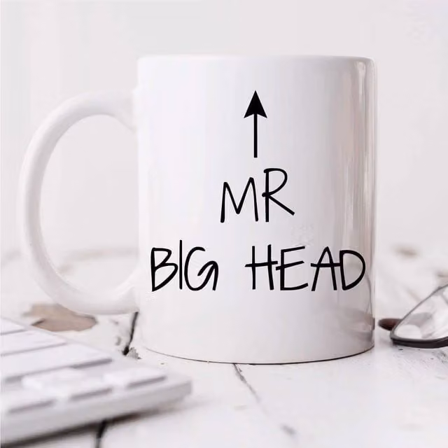 60 Second Makeover Mr Big Head Ceramic Mug in White