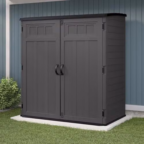 Rowlinsons Hamilton XL Garden Storage Cabinet in Peppercorn Grey, W: 179 cm, D: 112 cm, H: 197 cm – 2