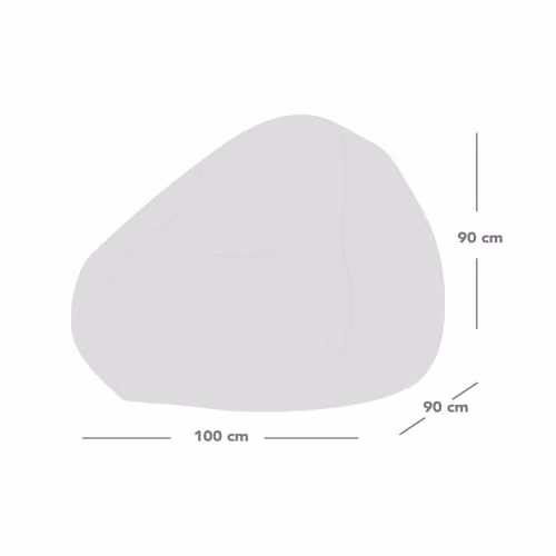 rucomfy Beanbags Hygge Faux Fur Bean Bag Chair for Adults in Beige or Brown, W/D/H: 90 x 100 x 110 cm – 3