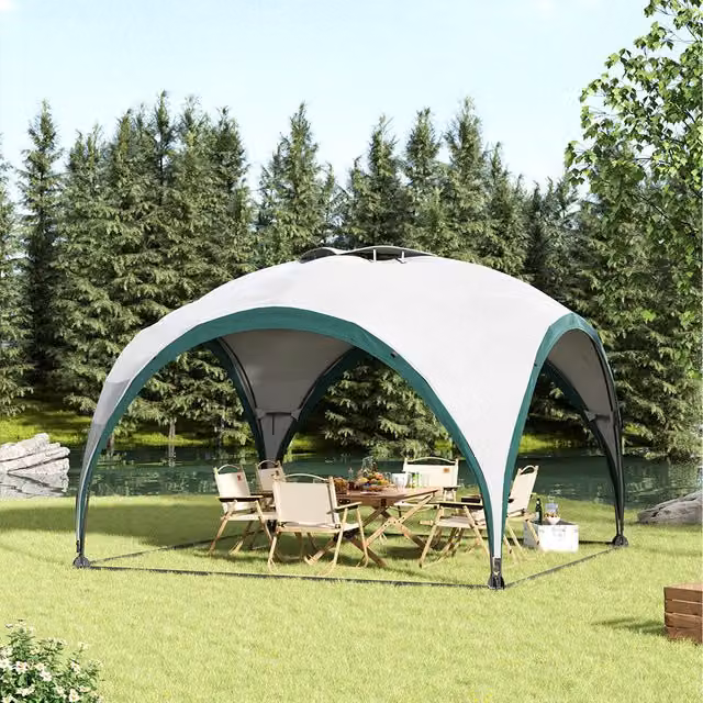 Garden Sanctuary Portable Outdoor Dome Gazebo Canopy in Grey