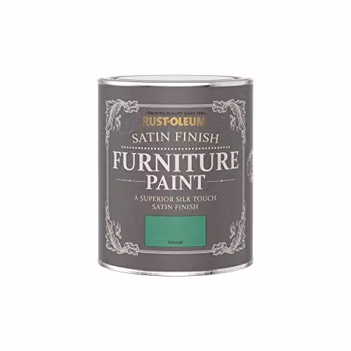Rust-Oleum Water-Based Satin Furniture and Skirting Board Paint in Green, 750ml – 3