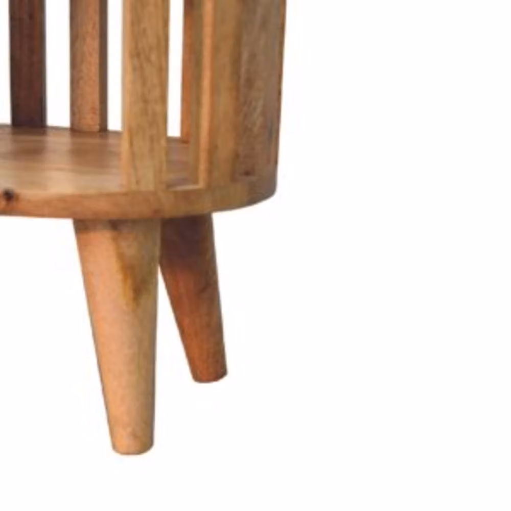 Wyld Haus Kaiula Double Shelf Bedside Table in Brown Mango and Oak Wood W/D/H: 36 x 26 x 55 cm – 6