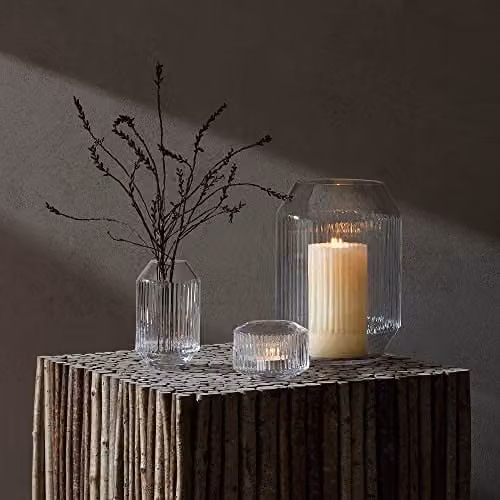 LSA International Rotunda Vase, Handmade Clear Glass, Height: 37 cm, Width: 26.8 cm, Depth: 26.8 cm – 3