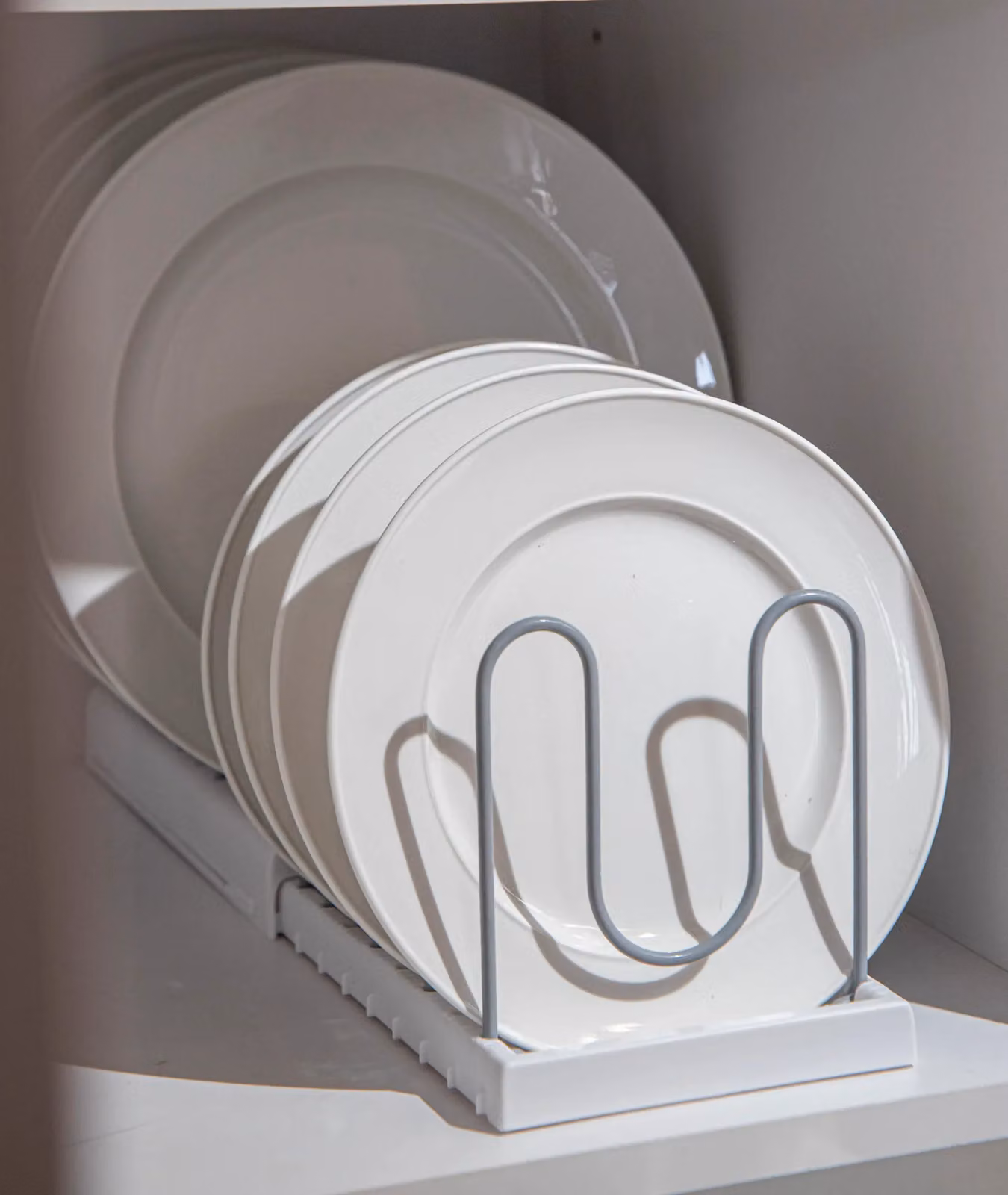 Copco Expandable White Pot Lid Organiser with 8 Adjustable Compartments – 3
