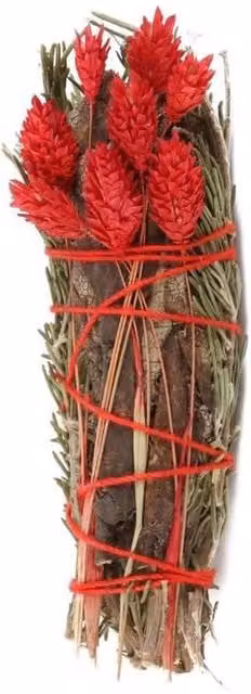 Uniqueful Organic Ritual Wand Smudge Stick with Rosemary and Yerba Santa Sage, Multicolour, Length: 15 cm – 1